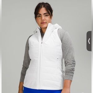 Lululemon Athletica White Hooded Vest